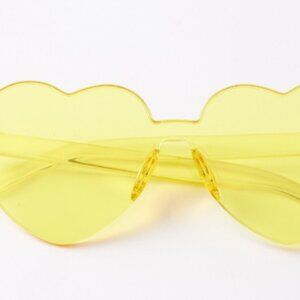 NEW Bumble Dating App RARE Yellow Heart Valentine's Day Lolita-style Glasses